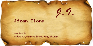 Józan Ilona névjegykártya